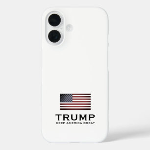 Coque Pour iPhone 16 Trump drapeau américain iPhone 16 Coque. Gardez l'