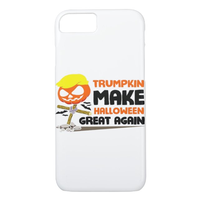 Coques Case-Mate iPhone Trumpkin Citrouille Halloween classique (Dos)