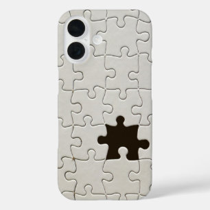 Coque Pour iPhone 16 Tu Me Complètes Romantique Noir et Blanc Puzzle