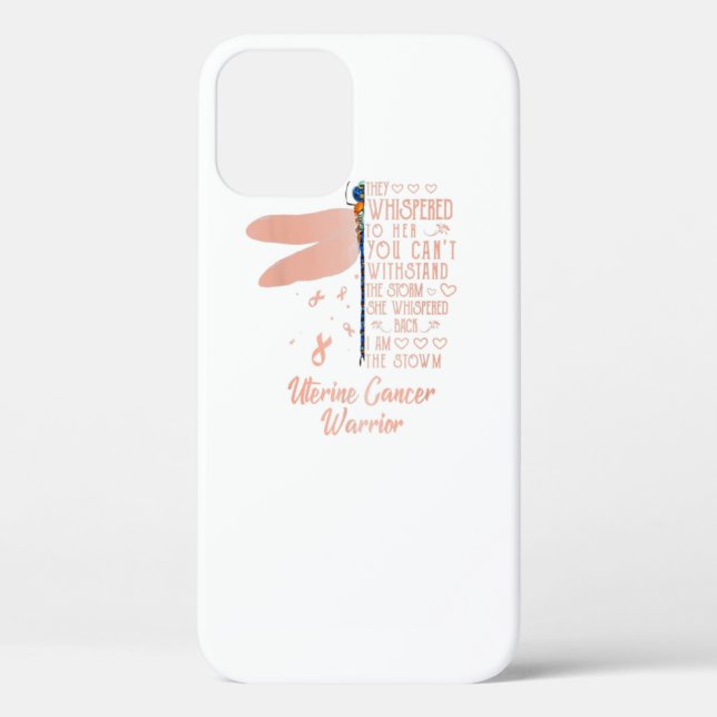 Coques Case-Mate iPhone Tu Uterine Cancer Sensibilisation Dragonfly Ribbon (Verso)