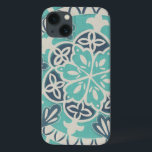 iPhone 13 Coque Tuile bleue I de batik<br><div class="desc">Floral</div>