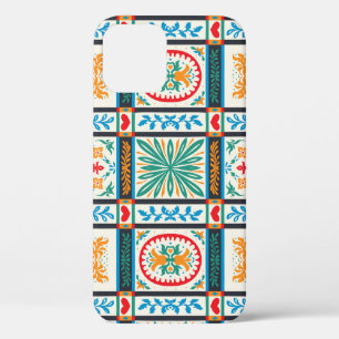 Case-Mate iPhone Case tuile en majolique italienne. Broderie avec fleurs
