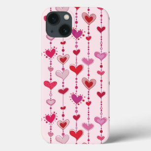 Etui iPhone 13 Tuiles de coeur