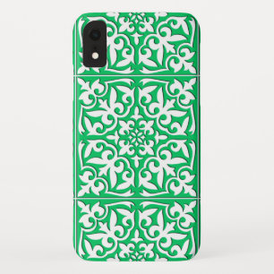 Coques Pour iPhone Tuiles marocaines - Jade vert et blanc