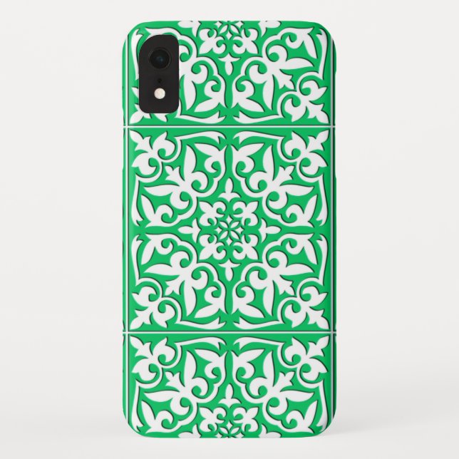 Coques Case-Mate iPhone Tuiles marocaines - Jade vert et blanc (Dos)