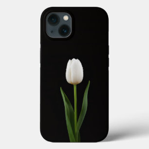 Case-Mate iPhone Case Tulipe blanche perle iPhone 13 Noir 4 Luxe
