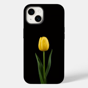 Coque Case-Mate iPhone Tulipe doré Black 4 Luxe iPhone 14 Mate