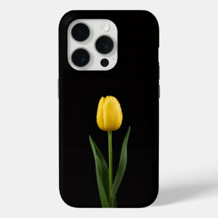 Coque Case-Mate iPhone Tulipe doré Black 4 Luxe iPhone 15 Pro Mate