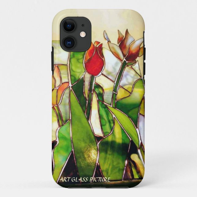 Coques Case-Mate iPhone Tulipe en verre d'art belle à peine là (Dos)