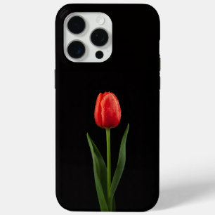 Coque Case-Mate iPhone Tulipe Rouge Rubis Noir 4 Luxe iPhone 15 Pro Max