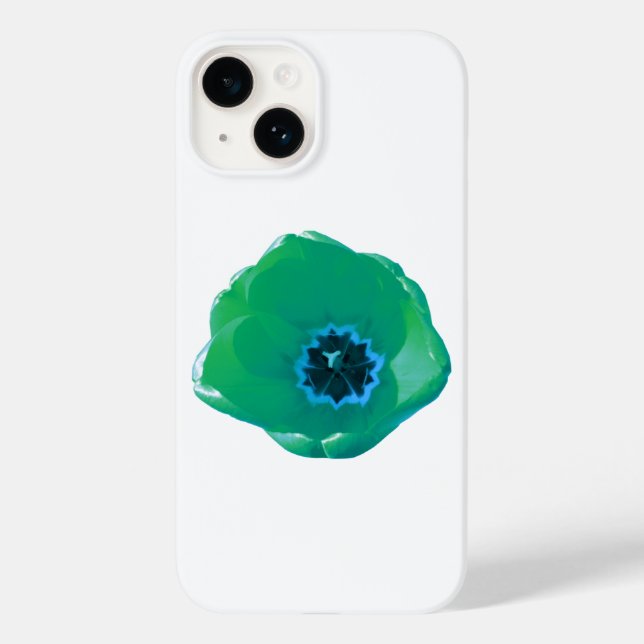 Coques Case-Mate iPhone Tulipe verte et bleue (Verso)