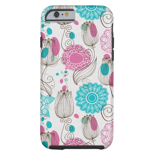 Coques Case-Mate iPhone tulipes de griffonnage (Dos)