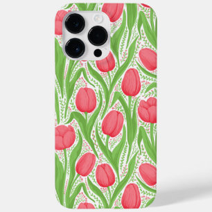Coque Case-Mate iPhone Tulipes en rouge et vert