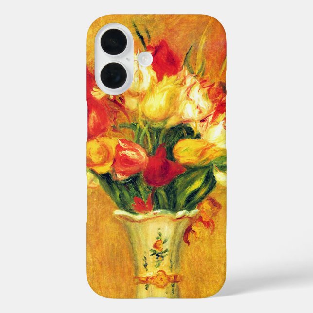 Coques Case-Mate iPhone Tulipes par Pierre Renoir, Art Impressionniste Vin (Verso)