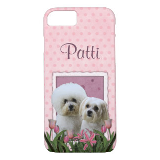 Coque Case-Mate iPhone Tulipes roses - Bichon et maltais