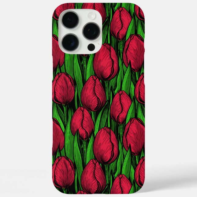 Coques Case-Mate iPhone Tulipes rouges (Verso)
