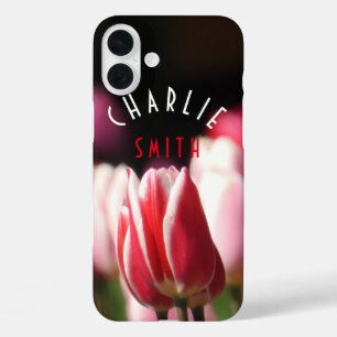 Coque Pour iPhone 16 Plus Tulipes rouges et blanches (et roses)