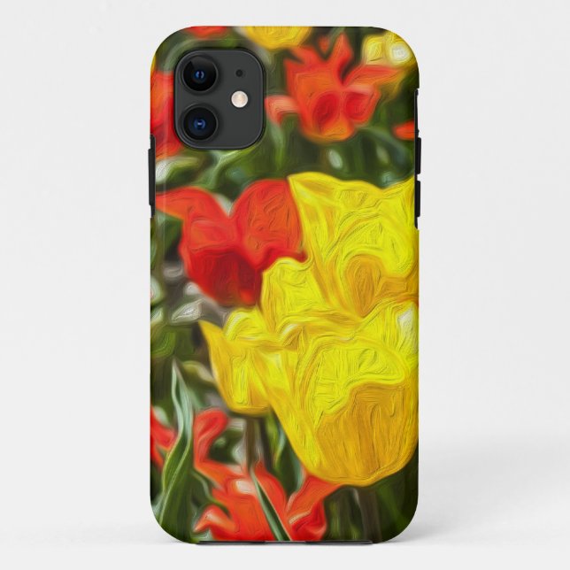 Coques Case-Mate iPhone Tulipes rouges et jaunes (Dos)