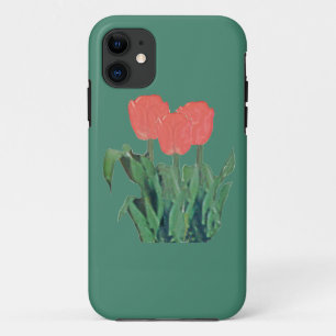 Coque iPhone 11 Tulipes Trois Rouges