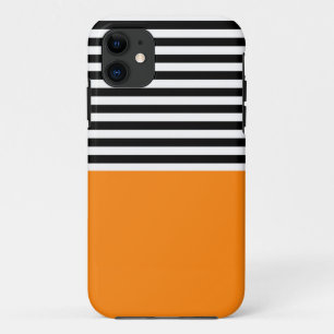 Case-Mate iPhone Case Turmeric avec bandes noires et blanches
