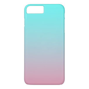 Coque iPhone 7 Plus Turquoise à rose simple dégradé Blended Arrière - 