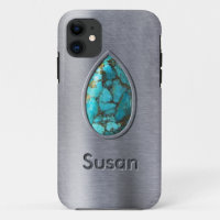 Turquoise avec lunette argentée