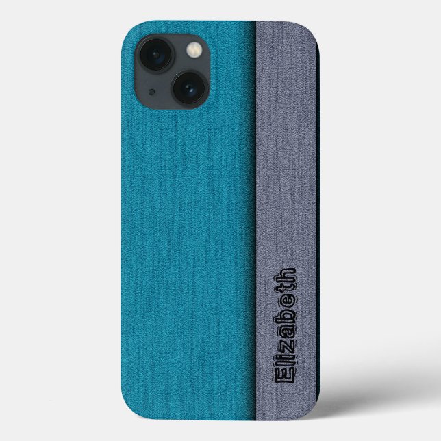 Coques Case-Mate iPhone Turquoise bleu et gris professionnel moderne (Verso)