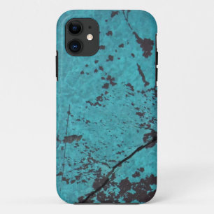 Coque iPhone 11 Turquoise bleu rouillé