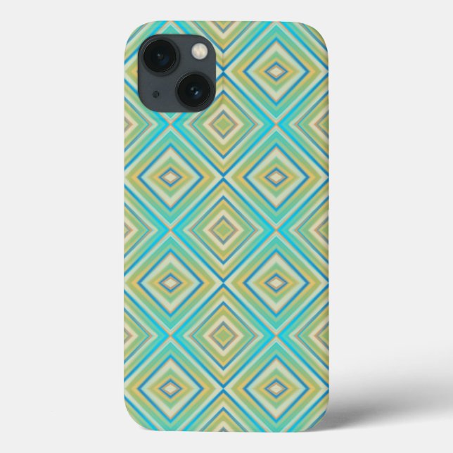 Coques Case-Mate iPhone Turquoise Blues Alternative Diamond Motif (Verso)