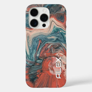 Coque iPhone 16 Pro Turquoise, Brûlé Orange & Crème Brûlé