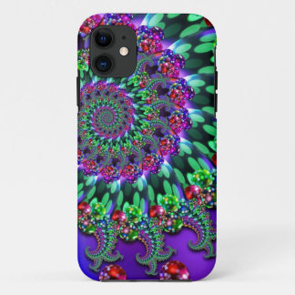 Coque Case-Mate iPhone Turquoise de pourpre de fractale de Bokeh