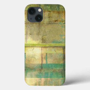 Case-Mate iPhone Case Turquoise dorée et peinture abstraite de vert