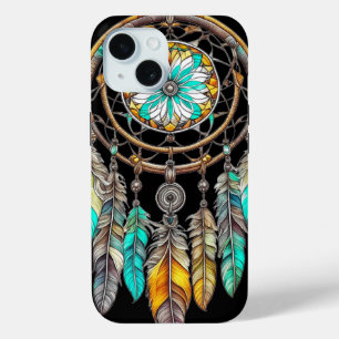 Coque Case-Mate iPhone Turquoise Dreamcatcher Mystical Boho Feathers and