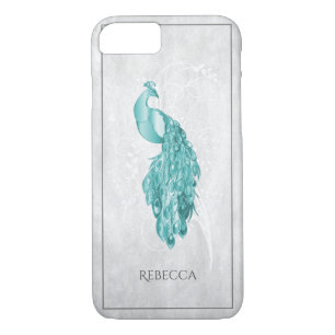 Case-Mate iPhone Case Turquoise Elegant Peacock Personnalisé