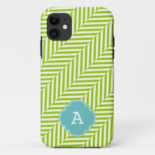 Case-Mate iPhone Case Turquoise en arête de poisson de chaux de motif de