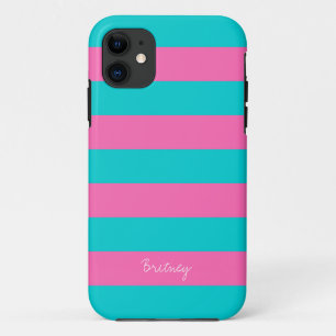 Coque Case-Mate iPhone Turquoise et cas de l'iPhone 5 de motif de rayure