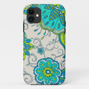 Case-Mate iPhone Case Turquoise et chaux florales