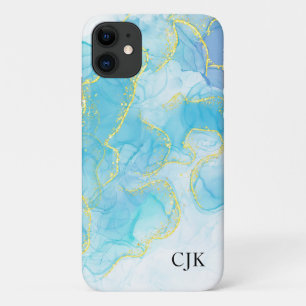 Case-Mate iPhone Case Turquoise et or