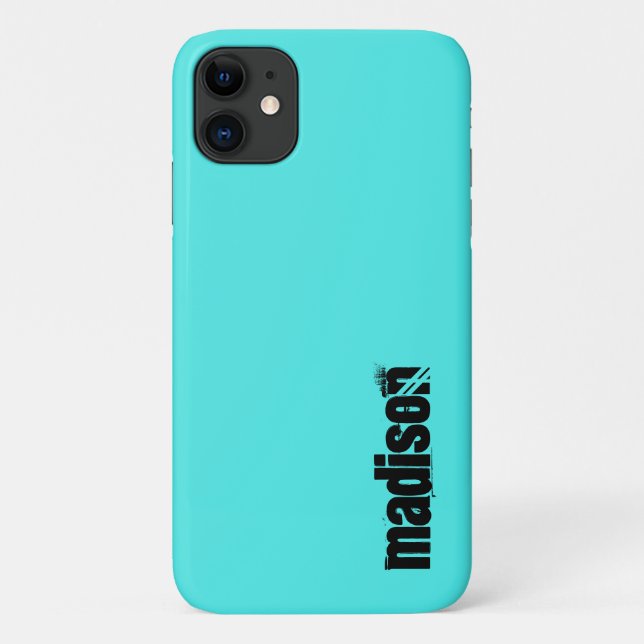 Coques Case-Mate iPhone Turquoise fluorescente de néon (Dos)
