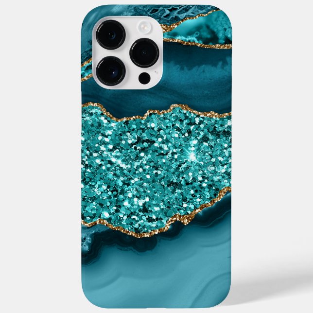 COQUES Case-Mate iPhone TURQUOISE & GOLD AGATE MOTIF (Verso)