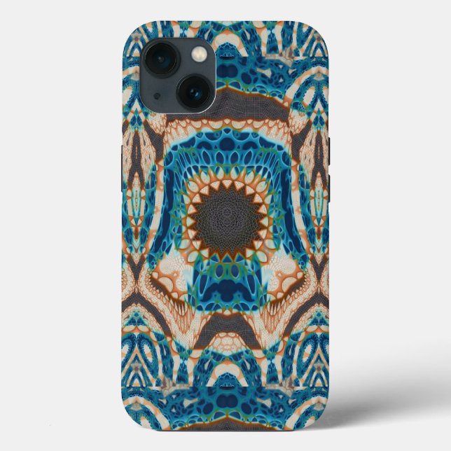 Coques Case-Mate iPhone Turquoise Gold Sun Southwestern Art (Verso)