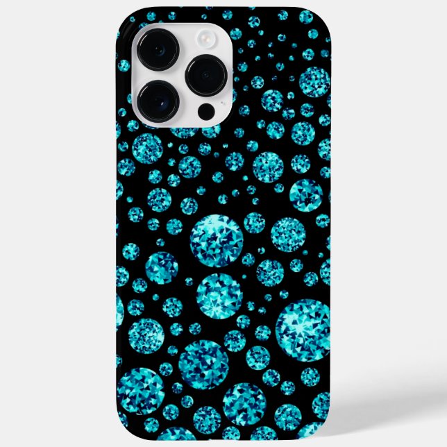 COQUES Case-Mate iPhone TURQUOISE IRIDESCENT DIAMOND LOIN (Verso)