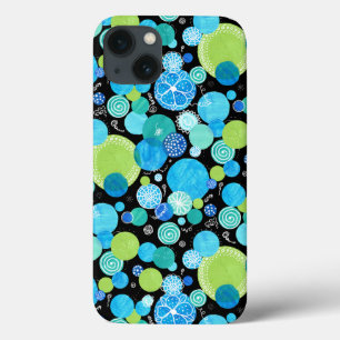 Coque Case-Mate iPhone Turquoise ironique bleu néon vert émeraude Motif