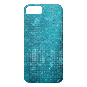 Case-Mate iPhone Case Turquoise - motif bleu de miroitement et