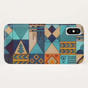 Case-Mate iPhone Case Turquoise & Orange Patchwork