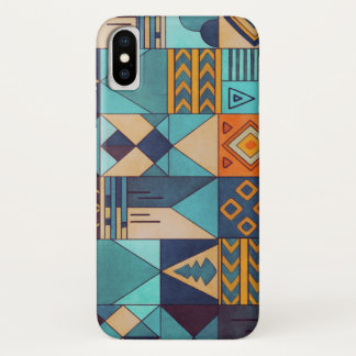 Case-Mate iPhone Case Turquoise & Orange Patchwork