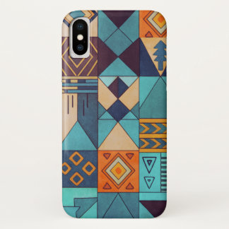 Case-Mate iPhone Case Turquoise & Orange Patchwork