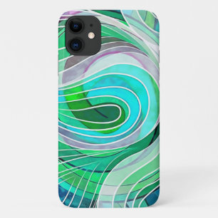 Case-Mate iPhone Case Turquoise pâle et gribouillis aqua avec des lignes
