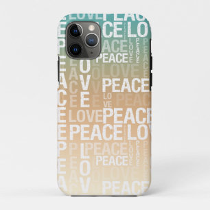 Case-Mate iPhone Case Turquoise Peach Gold White Peace Love