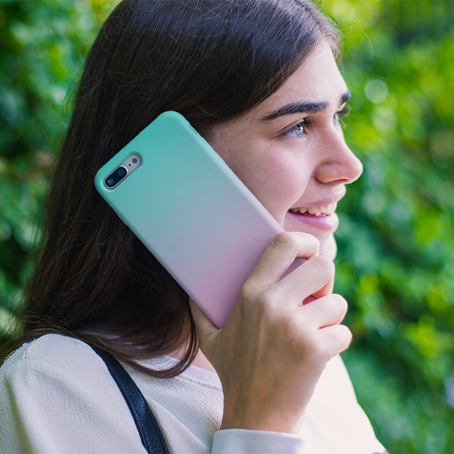 Coques Case-Mate iPhone Turquoise Rose Ombré (Créateur téléchargé)